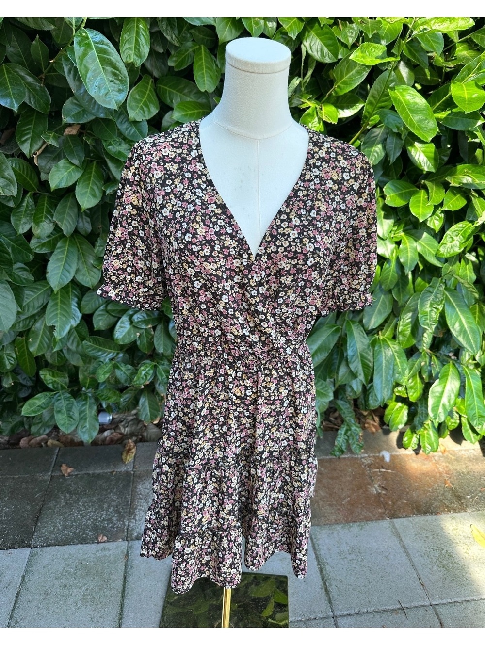 Inspired Hearts Floral Print Short Sleeve Dress